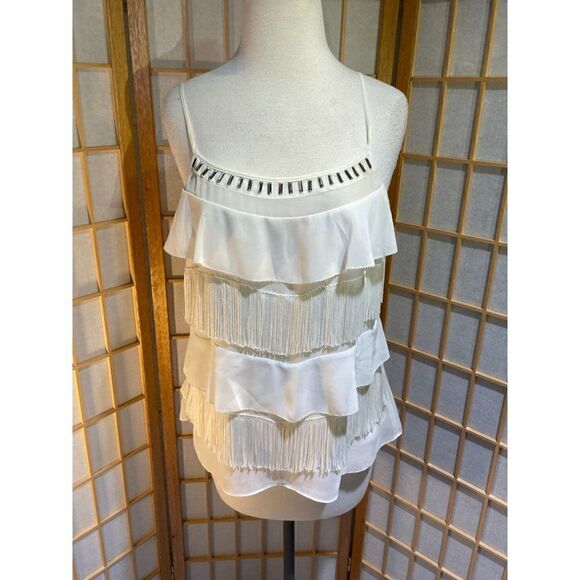 WHBM Med Fringe Sleeveless Blouse - Picture 11 of 16